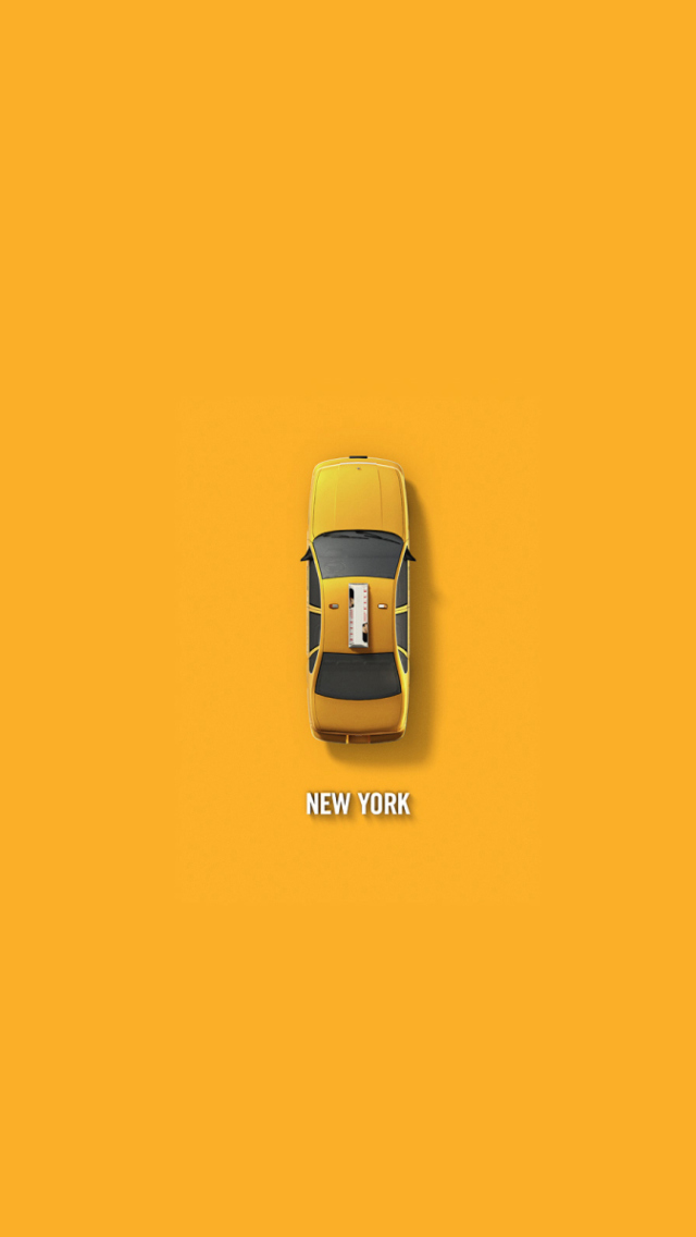 Fondo de pantalla New York Cab 640x1136