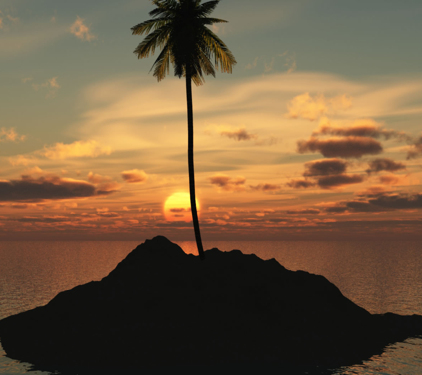 Обои Palm Island 1440x1280
