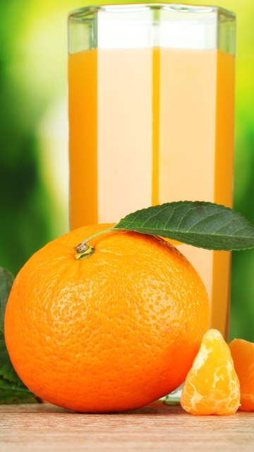 Das Healthy Orange Juice Wallpaper 360x640