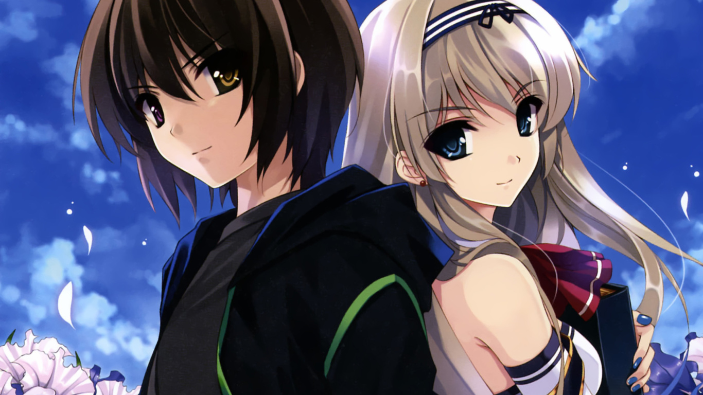 Screenshot №1 pro téma Kurehito Misaki Anime Couple 1366x768