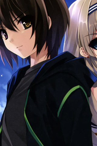 Das Kurehito Misaki Anime Couple Wallpaper 320x480