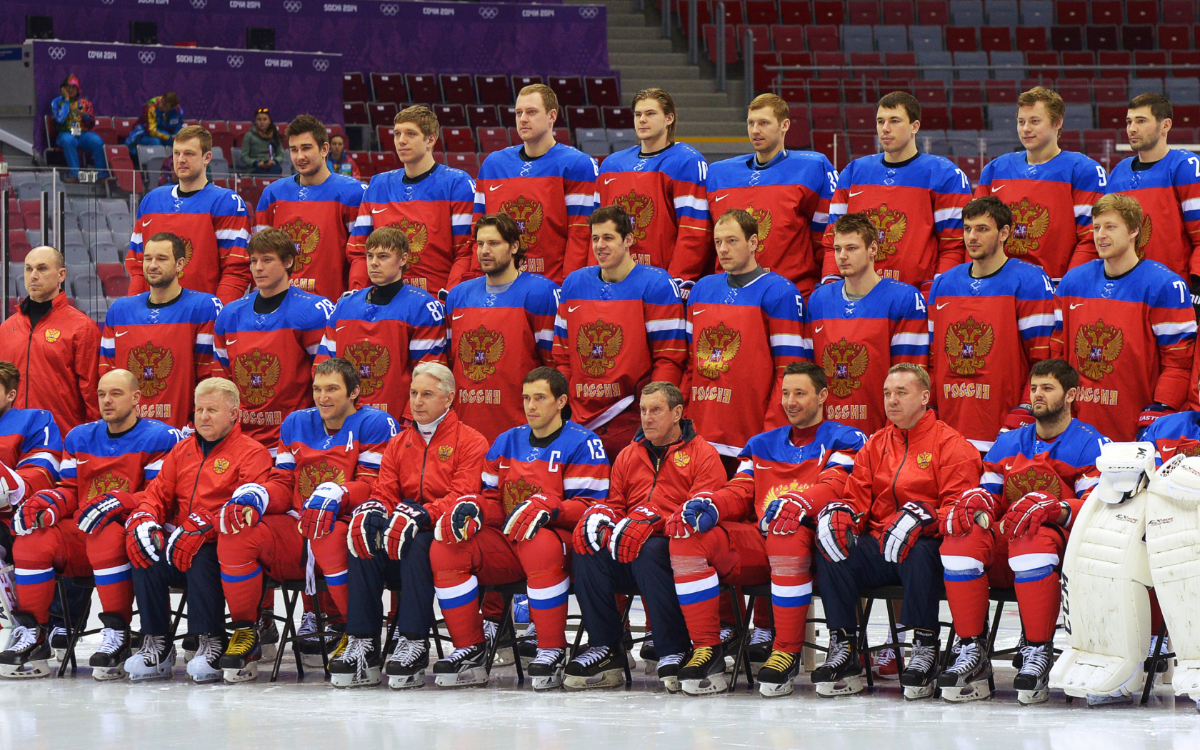 Обои Russian Hockey Team Sochi 2014 1680x1050