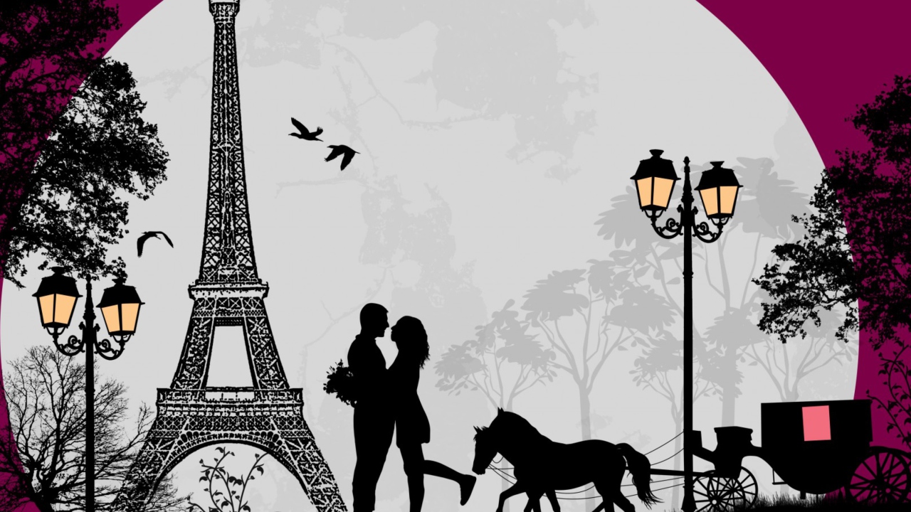 Das Paris City Of Love Wallpaper 1280x720