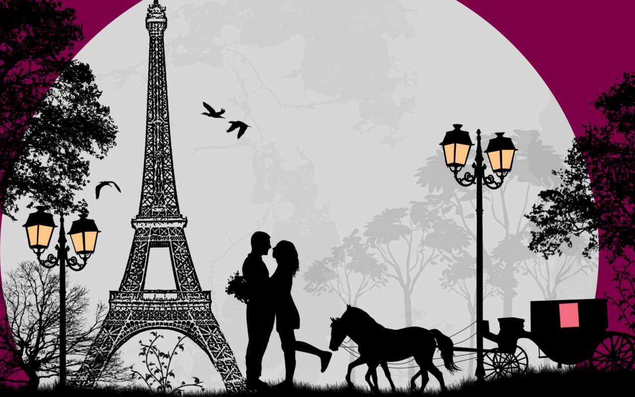 Обои Paris City Of Love 1280x800