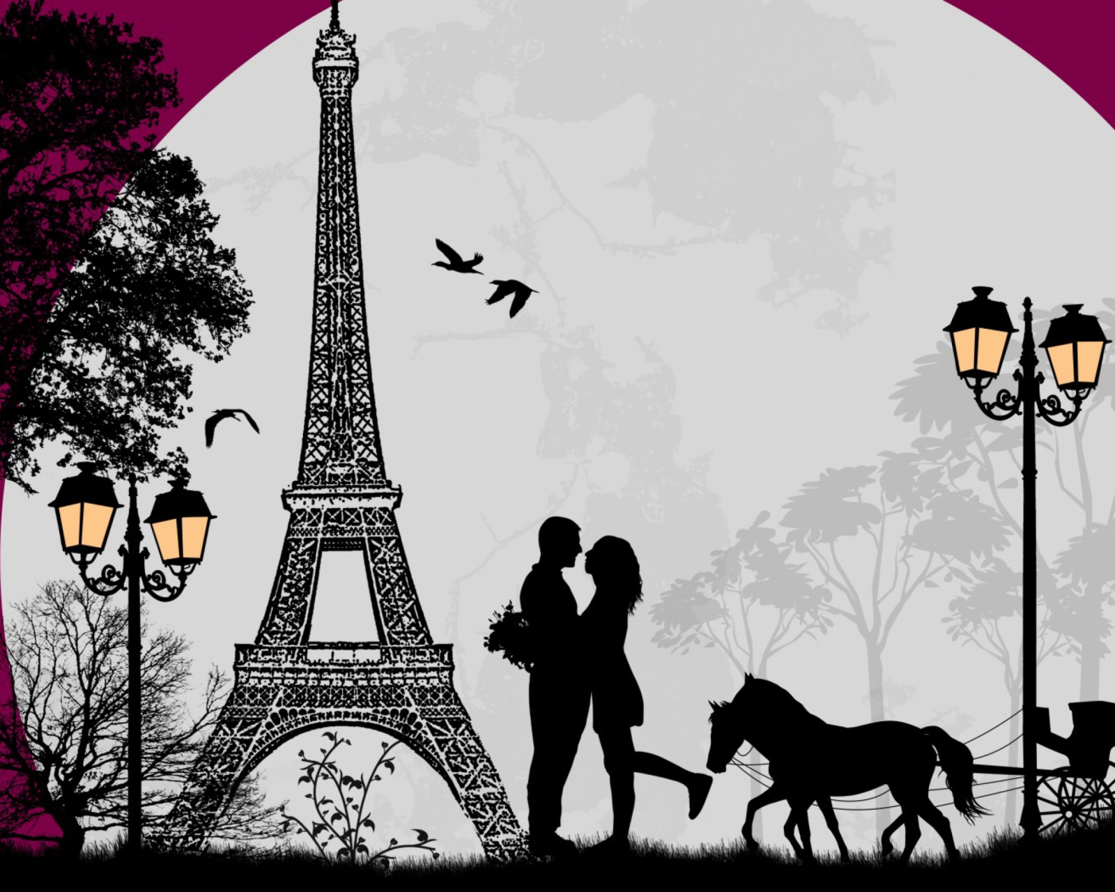 Обои Paris City Of Love 1600x1280