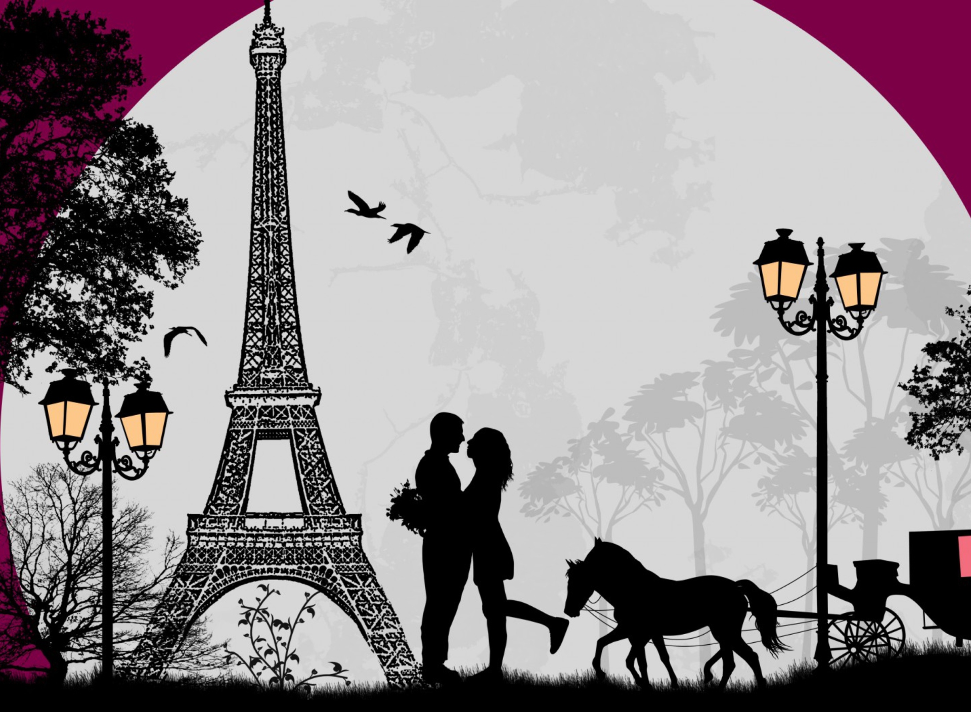 Das Paris City Of Love Wallpaper 1920x1408