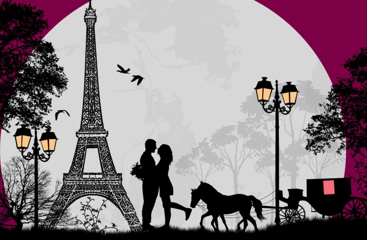Das Paris City Of Love Wallpaper