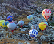 Обои Hot air ballooning Cappadocia 176x144
