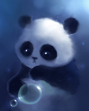 Cute Panda Bear wallpaper 128x160