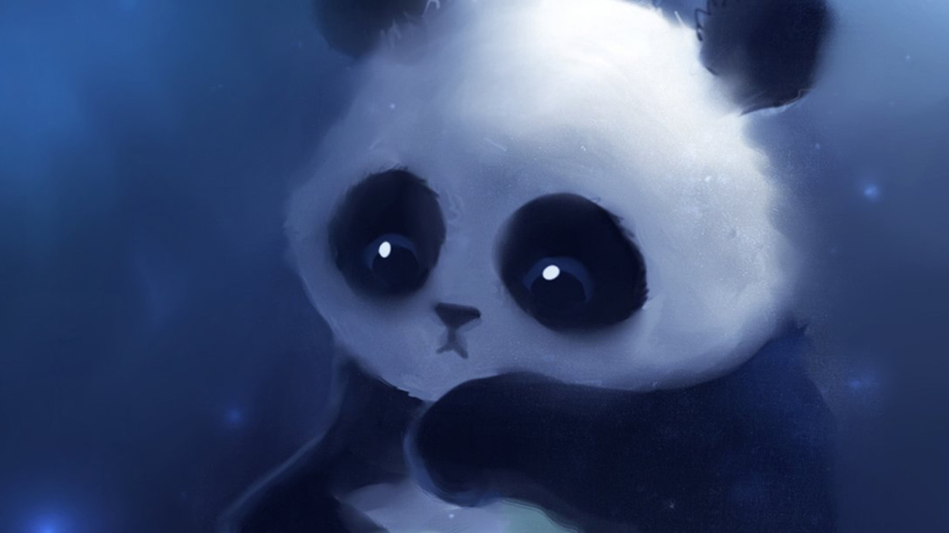 Sfondi Cute Panda Bear 1366x768