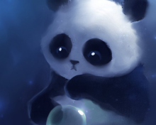 Cute Panda Bear wallpaper 220x176