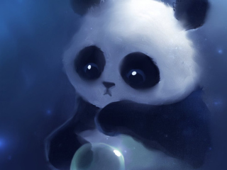 Cute Panda Bear wallpaper 320x240