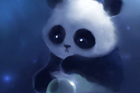 Cute Panda Bear wallpaper 480x320