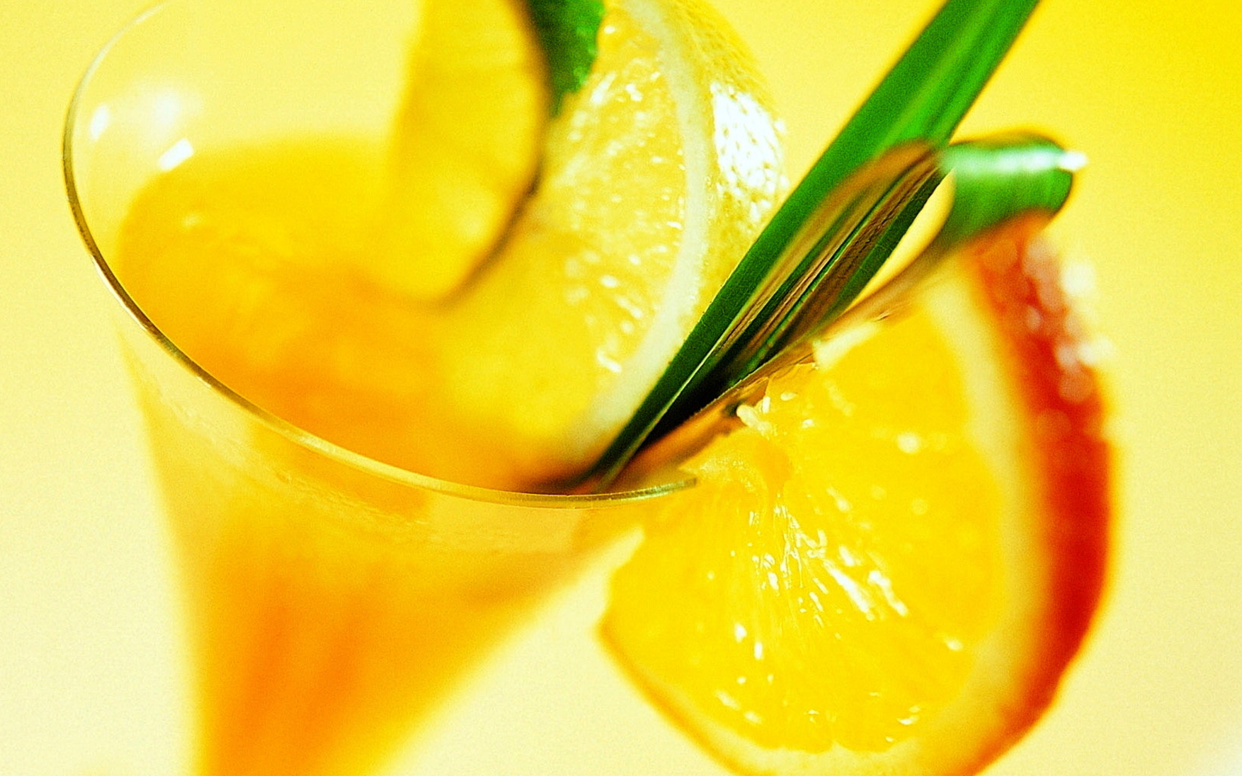 Обои Cocktail with Orange Slice 2560x1600