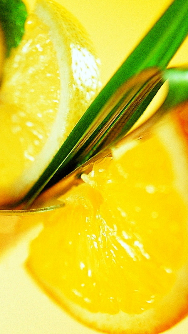 Sfondi Cocktail with Orange Slice 640x1136