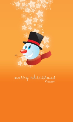 Das Merry Christmas Orange Wallpaper 240x400