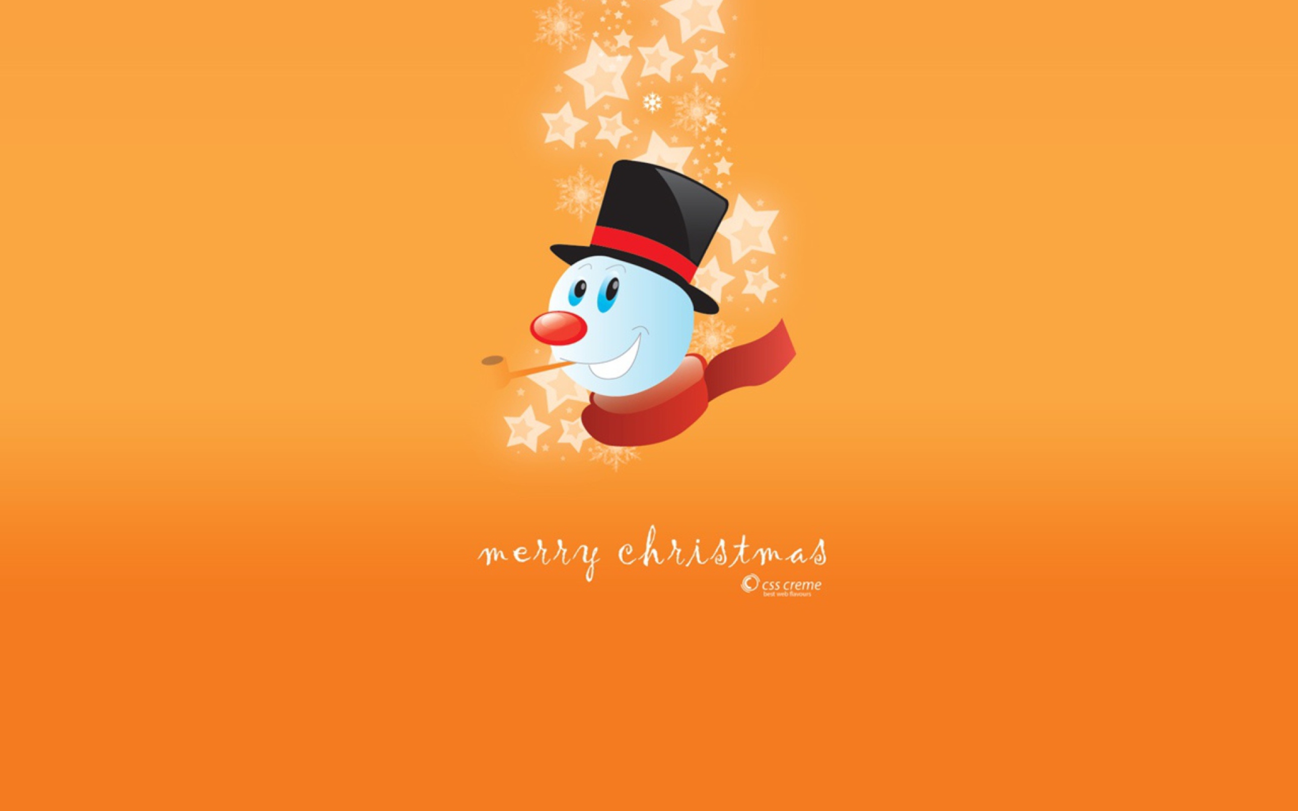 Обои Merry Christmas Orange 2560x1600