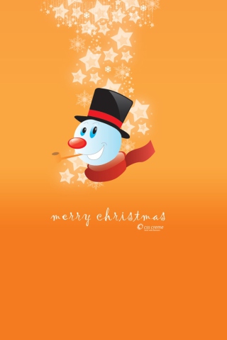 Обои Merry Christmas Orange 320x480