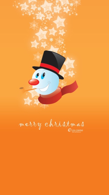 Das Merry Christmas Orange Wallpaper 360x640