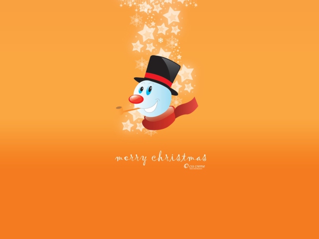 Merry Christmas Orange wallpaper 640x480