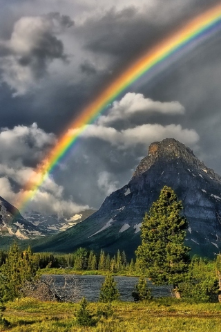 Обои Rainbow In Sky 320x480