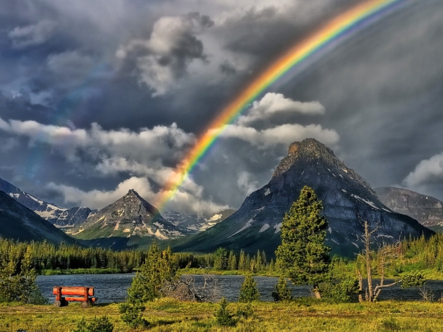 Rainbow In Sky wallpaper 640x480