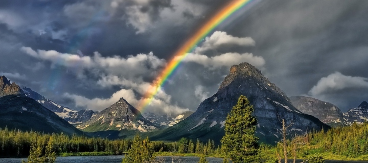 Das Rainbow In Sky Wallpaper 720x320