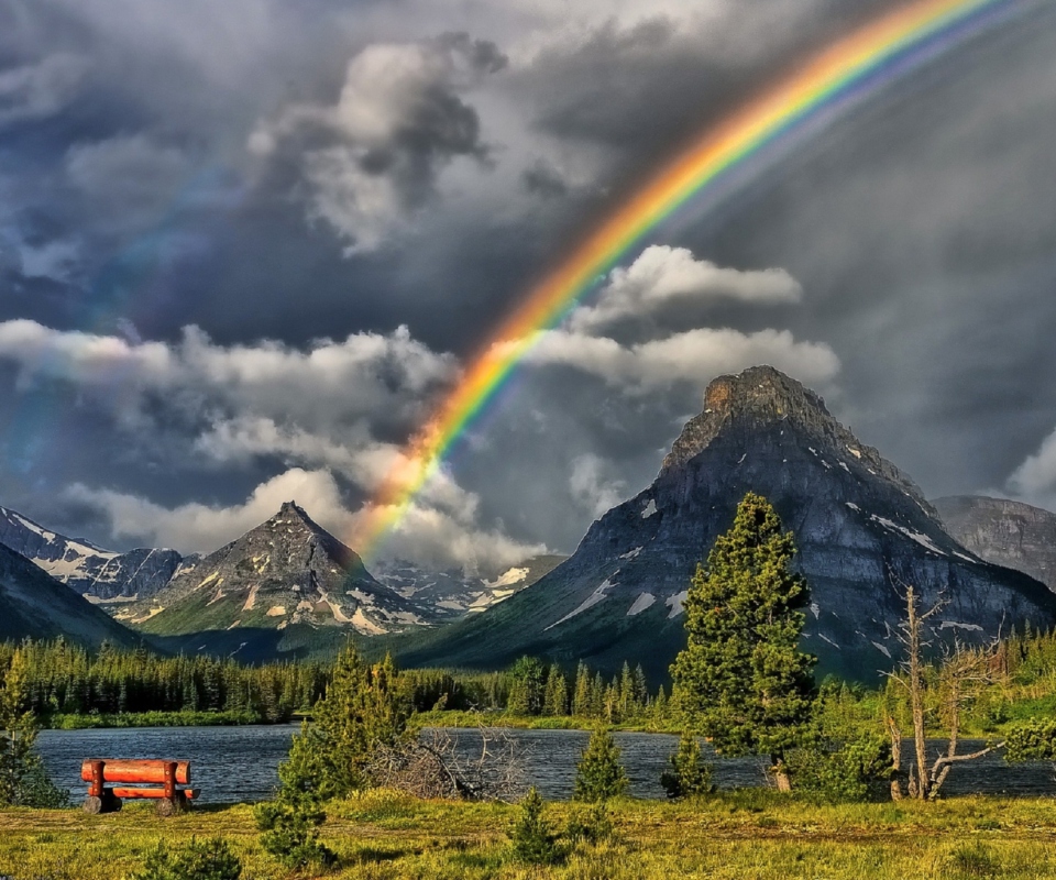 Das Rainbow In Sky Wallpaper 960x800