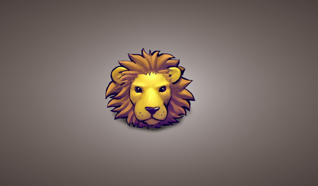 Das Lion Muzzle Illustration Wallpaper 1024x600