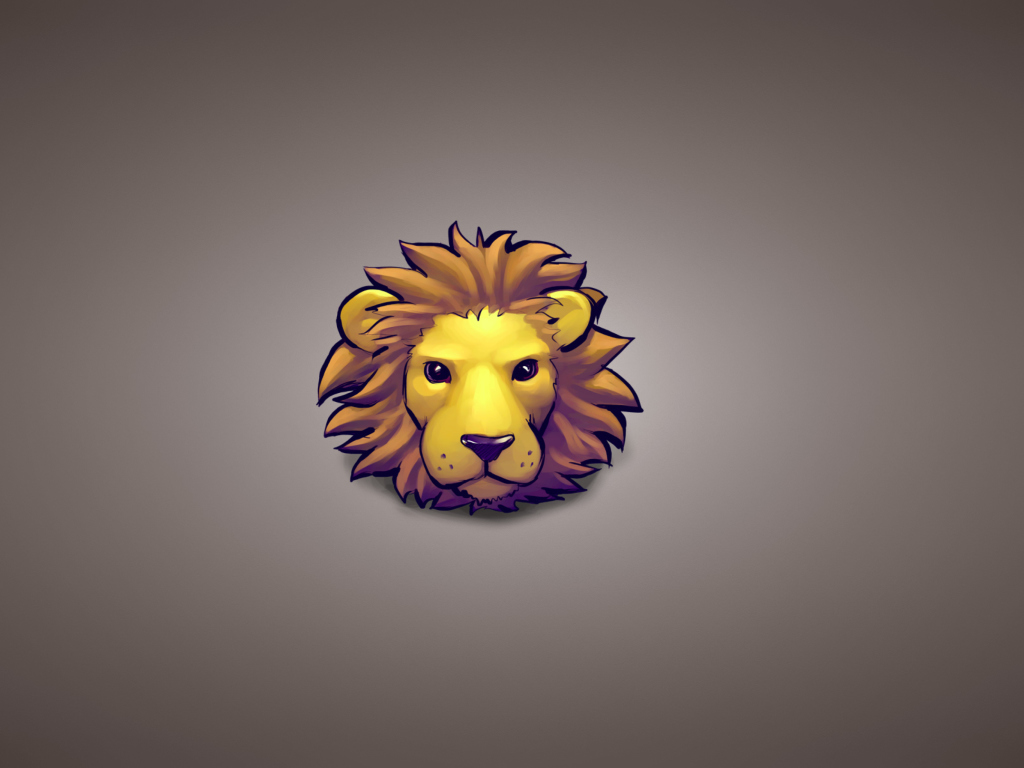 Обои Lion Muzzle Illustration 1024x768