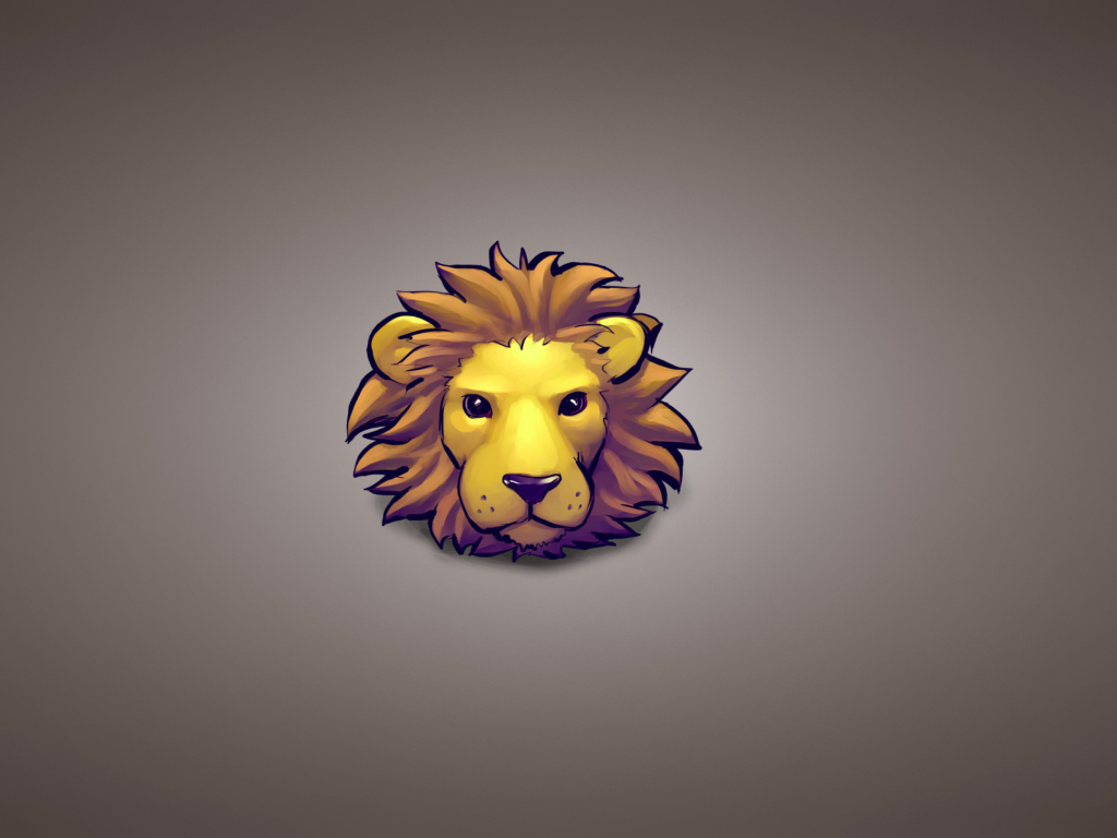 Lion Muzzle Illustration wallpaper 1024x768