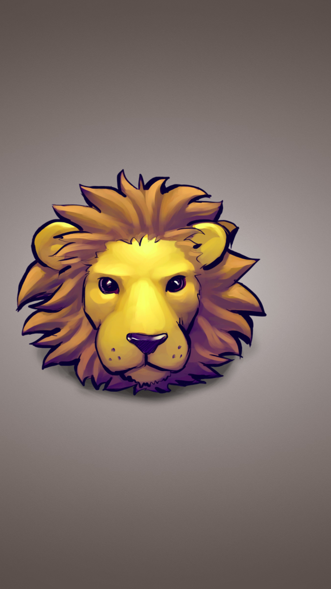 Das Lion Muzzle Illustration Wallpaper 1080x1920