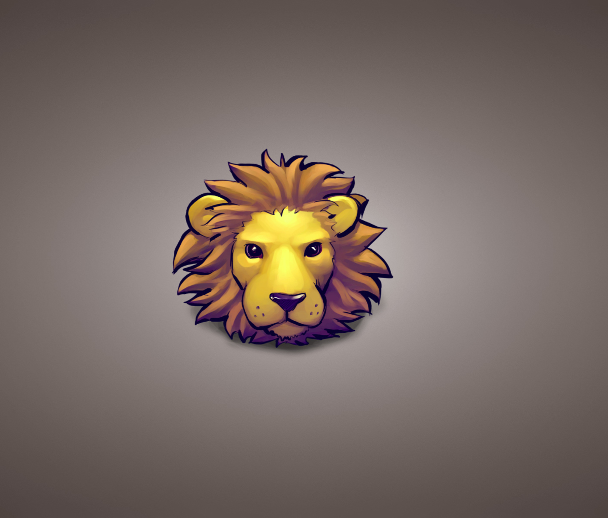 Обои Lion Muzzle Illustration 1200x1024