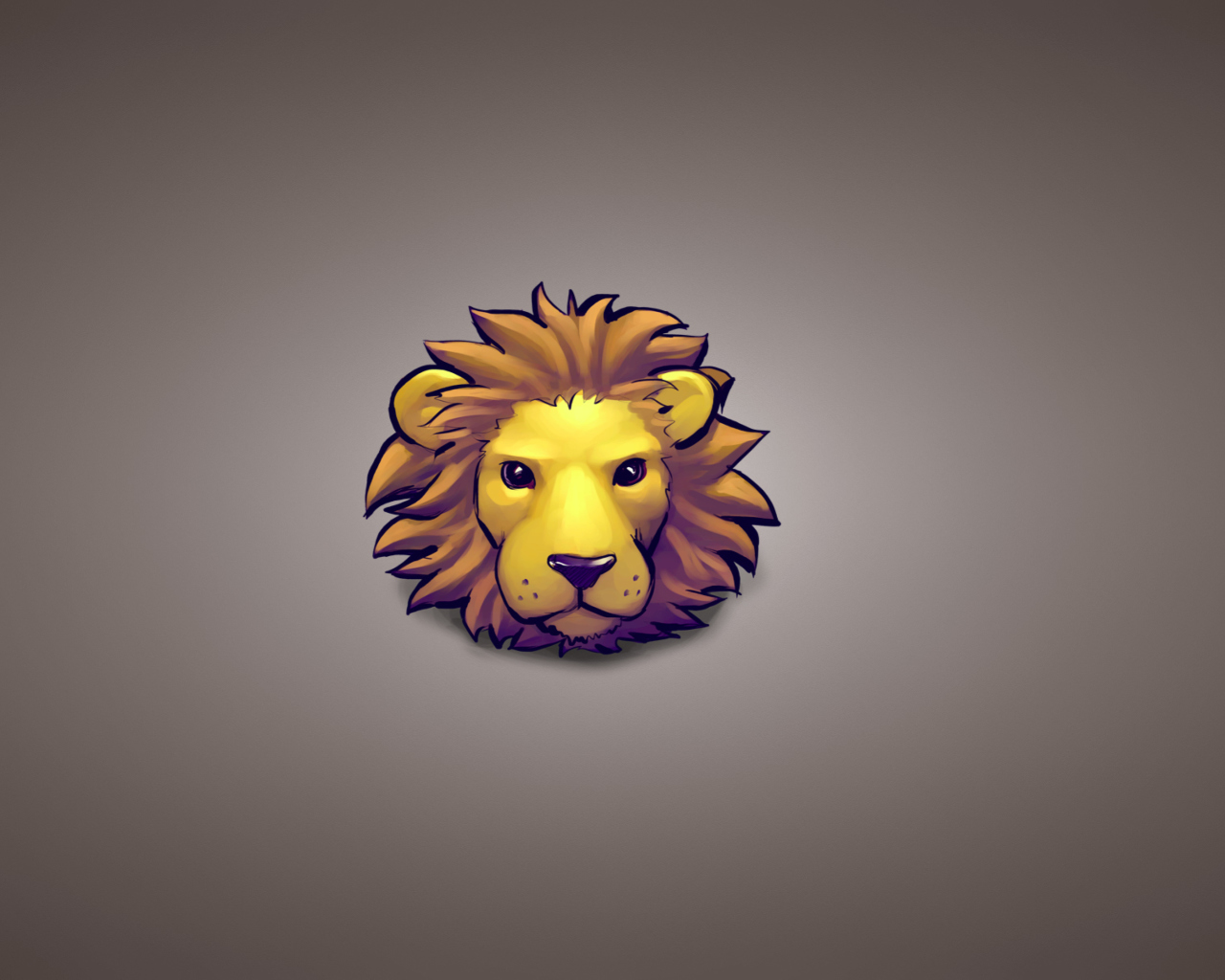 Lion Muzzle Illustration wallpaper 1280x1024