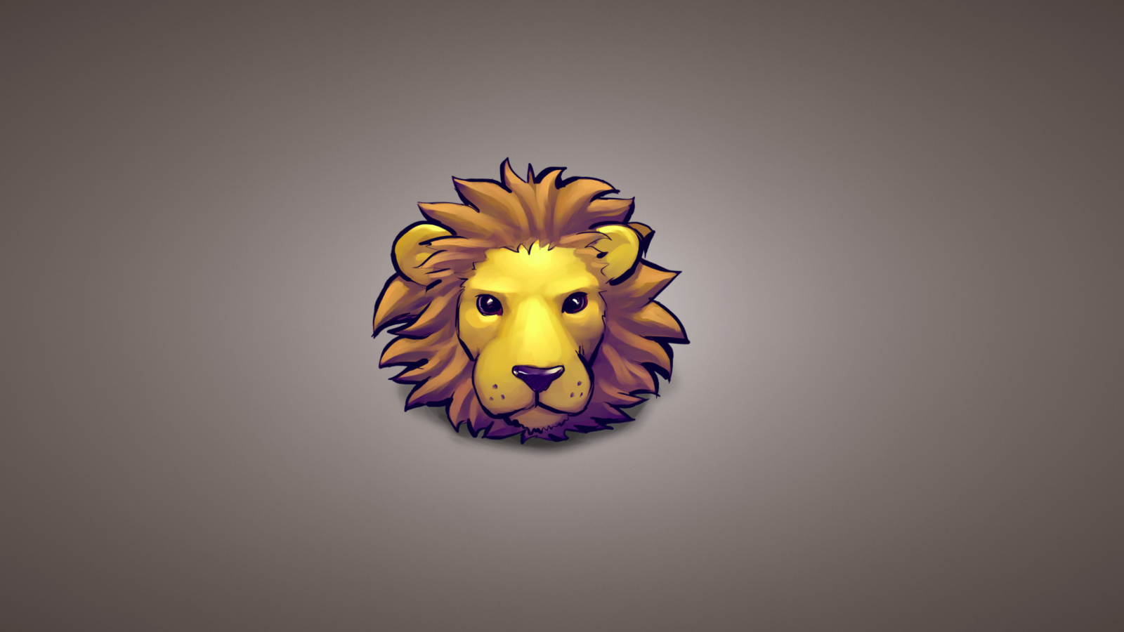 Обои Lion Muzzle Illustration 1600x900