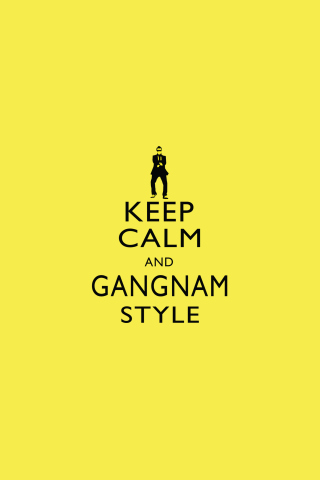 Das Keep Calm And Gangnam Style Wallpaper 320x480