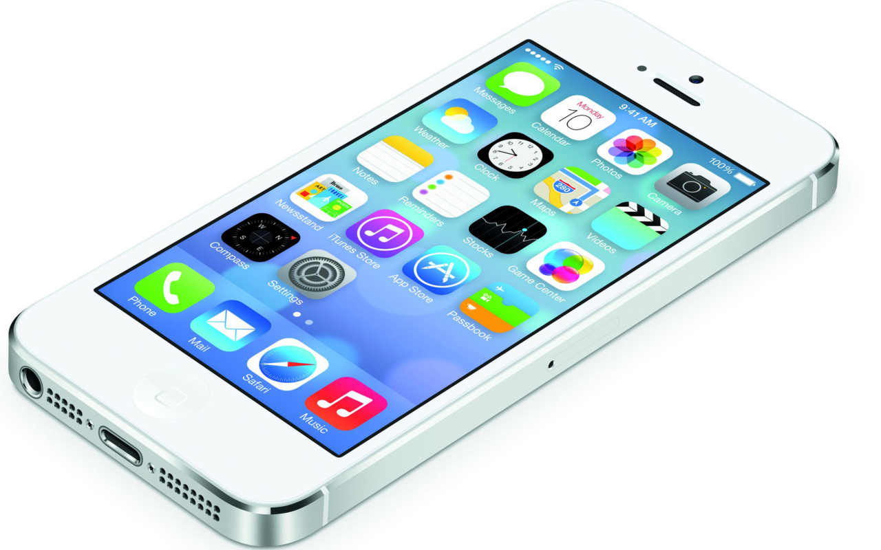 White Iphone5 Ios7 screenshot #1 1280x800