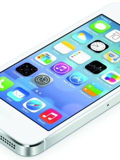 Обои White Iphone5 Ios7 240x320