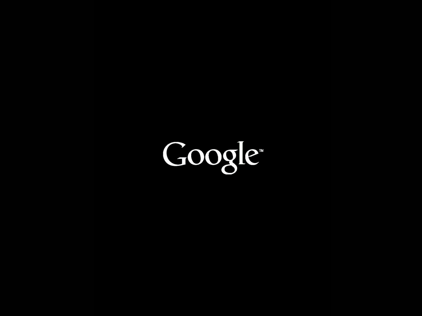 Black Google Logo wallpaper 1600x1200