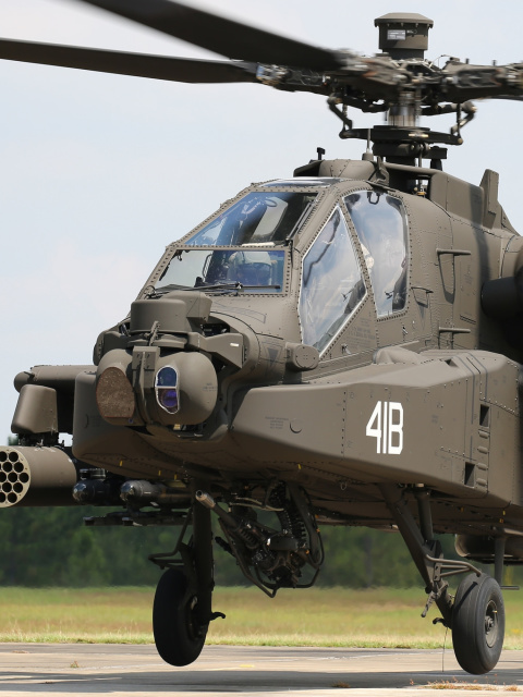 Обои Boeing AH 64 Apache 480x640