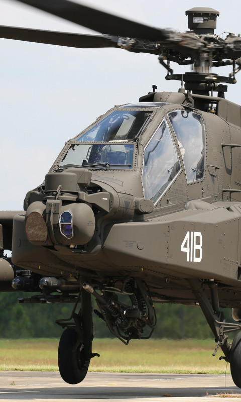 Обои Boeing AH 64 Apache 480x800