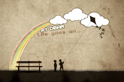 Das Life Goes On Wallpaper 480x320