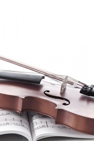 Das Violin and sheet music Wallpaper 320x480