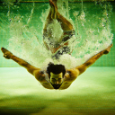 Das Swimming Pool Jump Wallpaper 128x128