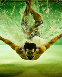 Swimming Pool Jump wallpaper 128x160