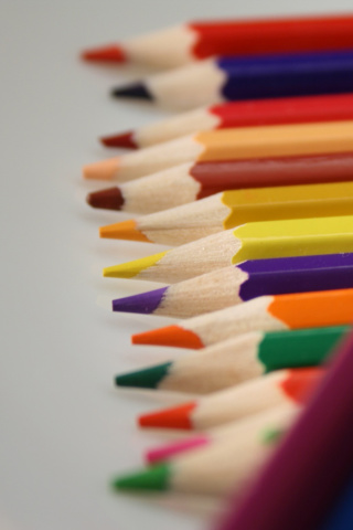 Colored Pencil Sets wallpaper 320x480