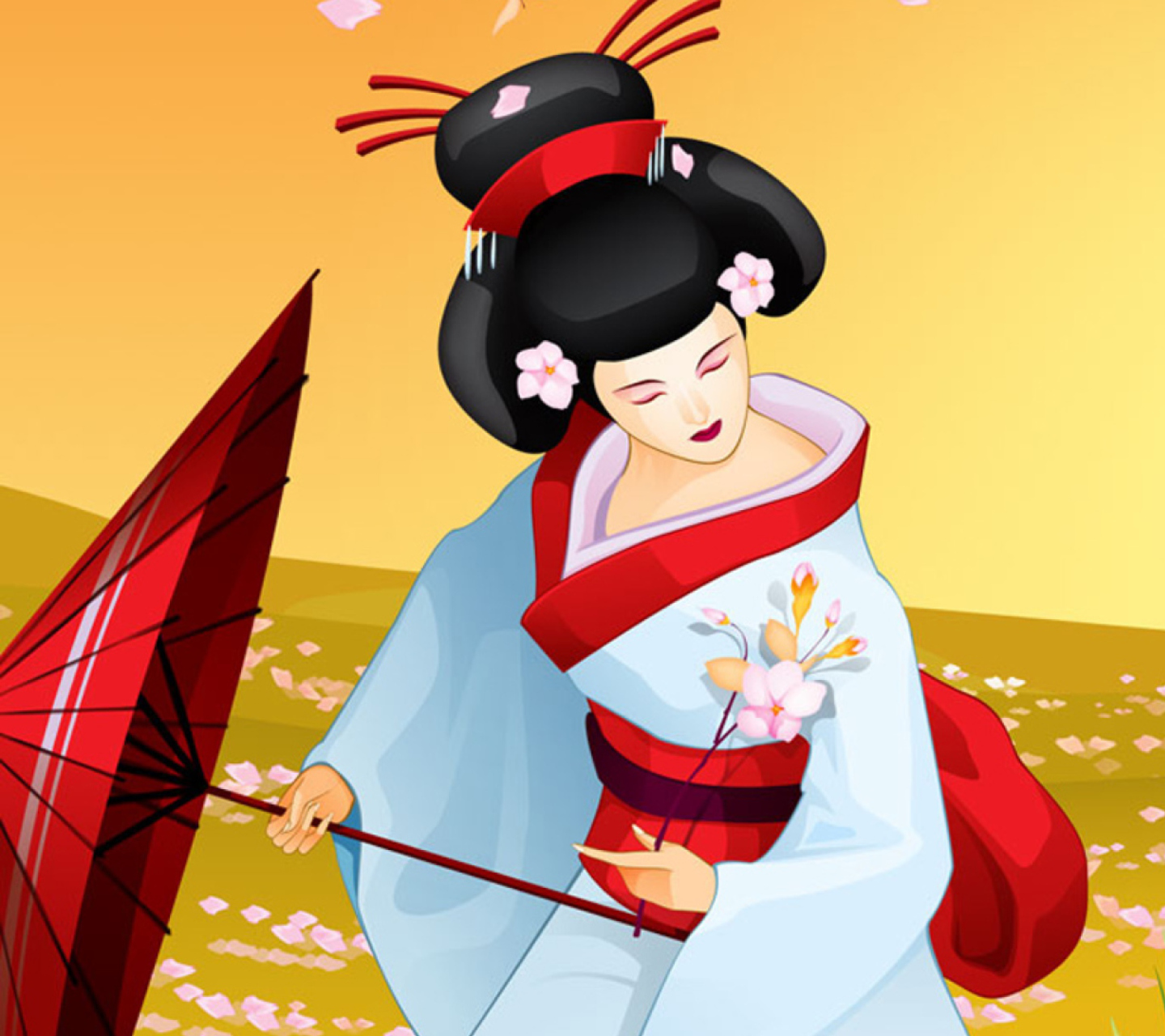 Das Geisha Wallpaper 1440x1280