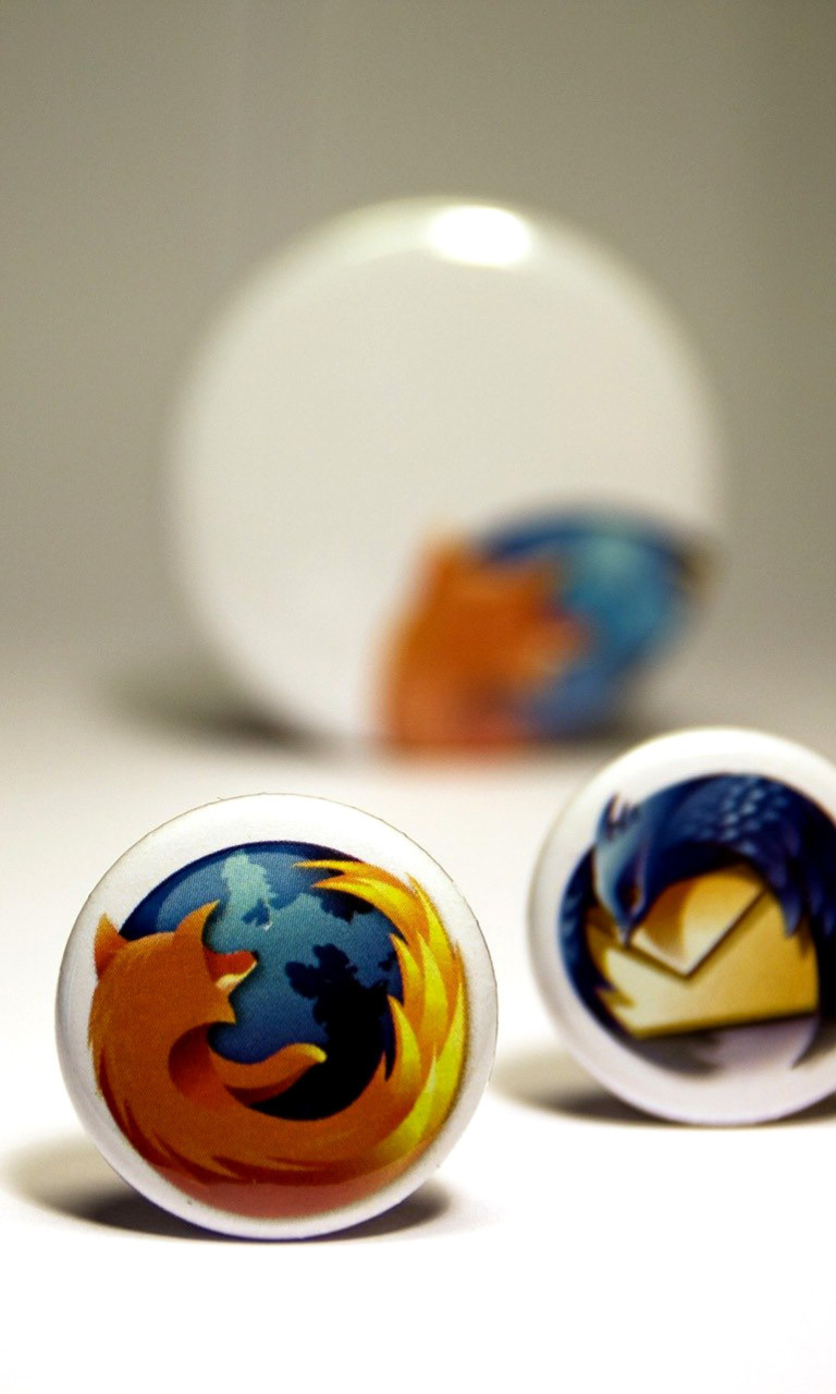 Das Firefox Browser Icons Wallpaper 768x1280