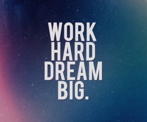 Work Hard Dream Big wallpaper 480x400