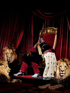 Lebron James With Lions wallpaper 240x320